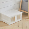 3PCS Stackable Folding Plastic Clothes Organizer Dual Doors Storage Boxes Case