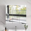 3 Doors Bathroom Cabinet Wall Mounted Mirrored Cupboard with 6 Shelves Storage