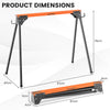 2 Pack Portable Saw Horse Woodworking Folding Saw Horses Work Table 500KG