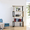 4 Tier Bookshelf Industrial Storage Rack Home Office Display Rack Freestanding