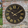 GARDEN ROMAN WALL CLOCK LARGE INDOOR OUTDOOR BIG ROMAN NUMERALS RESIN WATERPROOF