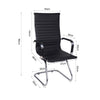 PU Leather High Back Chair Dining Chairs Chrome Legs Home Office Visitor Meeting