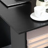 Computer Desk Writing Study Table with Storage for Home Office Black