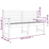 Camerina Garden Honey Brown 159.5x48x91.5 Solid Wood Pine,Garden ,Patio H8G1