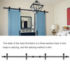 366cm 12FT Double Door Splicing Regular Carbon Steel Barn Door Hanging Rail