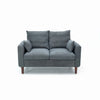 2 Seater faux leather/Linen Fabric Love Seat Sofa Armchair with Footstool Couch