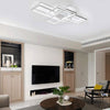 64W Modern LED Ceiling Light 6500K 4-Sqaure Ceiling Lamp White Living Room 90CM