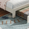 UPHOLSTERED BED 4FT6 DOUBLE BED FRAME WITH LED HEADBOARD FOR ADULTS, TEENAGERS