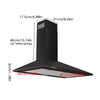 90cm Black Tower Chimney Cooker Hood Kitchen Extractor Fan In Stainless Steel