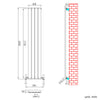 Horizontal Vertical Radiator Flat Panel Oval Column Heating Rad 1800/1600/600
