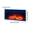 34inch Electric Fireplace Surround Suite Fire Heater with 7 Color LED Mood Light