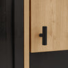 Storage Sideboard Display Cabinet w/ Glass Doors & LED Lighting, 80x120x40cm
