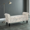 Velvet Upholstered Ottoman Bed End Bench Vintage Window Seat Lounge Storage Box