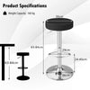 Swivel Bar Stool Set of 2 Height-adjustable PU Leather Kitchen Stool w/Footrest