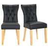 2/4x Faux Leather Dining Chairs High Back Padded Seat Kitchen Dining Room Chair