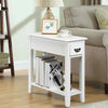 Narrow Nightstand Living Room 2 Tier Side Table