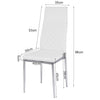 Dining Table and Chairs 2 4 Set Chrome Legs PU Leather Dining Room Chair Kitchen
