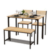 Modern Dining Table and Chairs Set Table+2 Chairs+Bench Dining Set Space Saving