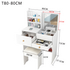 Dressing Table with Drawer Makeup Desk Dresser w/Mirror and Stool Bedroom White