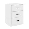 3 Drawer Wooden Bedroom Bedside Cabinet Furniture Storage Nightstand Side Table