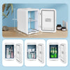8L Mini Fridge with LED Mirror Portable Cooler Warmer Table Top Bedroom Makeup