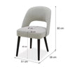 Gilman Creek Kobe Grey Fabric Dining Chairs, 2 Pack