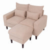 Modern L-Shaped Corner Sofa 2 3 Seater Armchair Couch With Footstool