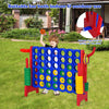 Giant 4 in a Row Game Jumbo Connect 4 Garden Games w/42 Rings Basketball Hoop