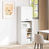 166cm Modern Hutch Cabinet Kitchen Pantry Storage w/Microwave Stand-White