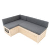 L-Shape Camper Van Bed & Cushions Bench Storage Sliding Sofa 1800 x 1200mm
