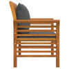 Brokky Sofa Chairs with Dark Grey Cushions 2 pcs Solid Wood Z4S2
