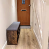 Rustic Brown Shoe Bench Seat Cushion Shoe Rack Storage Cabinet Shelf Organiser