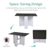 Drop Leaf Table Folding Kitchen Desk Extendable Dining Table Storage SpaceSaving