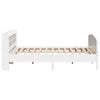 Bed Frame with Headboard White 180x200 King Solid Wood Pine P9N7