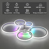 LED Ceiling Fan Light Dimmable Living Room Chandelier Lamp With Remote Control