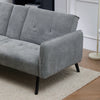 Sofa Bed Chenille Fabric w Cup Holders 3 Seater Click Clack Living Room Recliner
