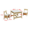 Kids Table and Chairs Set Wooden Preschoolers Children's Table with 2 Chairs Set