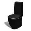 Stand Toilet & Bidet Set Black Ceramic I3T9