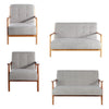 Solid Wood Frame Scandi Fabric Tub Armchair Padded Single Sofa Couch Loveseat UK