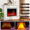 Electric Fireplace Flame Effect Heater, Timer&12 Color LED Light Remote Control