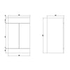 Cabinet Vanity Unit Sink Basin Bathroom Storage Unit Free Stand White Furniture