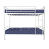 Heavy Duty Metal Twin Over Twin Bunk Bed with Ladder Full-Length Guard Rail