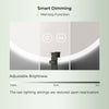 Illuminated Bathroom Mirror with LED Lights Wall Mounted Demister Round 60cm
