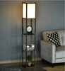Industrial Floor Lamp Tall Rustic Display Cabinet Vintage Standing Light Shelf