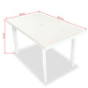 7 Piece Outdoor Dining Set Plastic White vidaXL