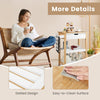 Rolling Kitchen Storage Trolley Cart Cupboard Island Shelves W/ Drawer &Handle