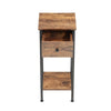 Side Table Rustic End Telephone Table with Drawer Storage Shelves for Any Rooms