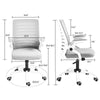 Desk Chair Mid-Back Office Swivel Chair Mesh Back Task Chair / Flip-up Armrest