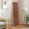 Bedroom Carved Privacy Screen 6-Panel Room Divider-Walnut