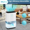 25L Dehumidifier For Mould and Moisture Extraction Quiet 36dB with Wheels